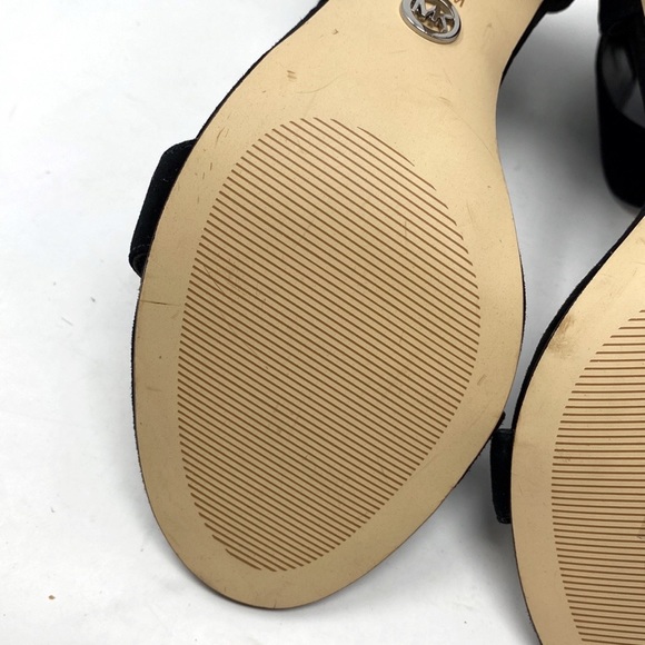 NWOT MICHAEL Michael Kors Giselle Embellished-Buckle Suede Sandals - Picture 14 of 15